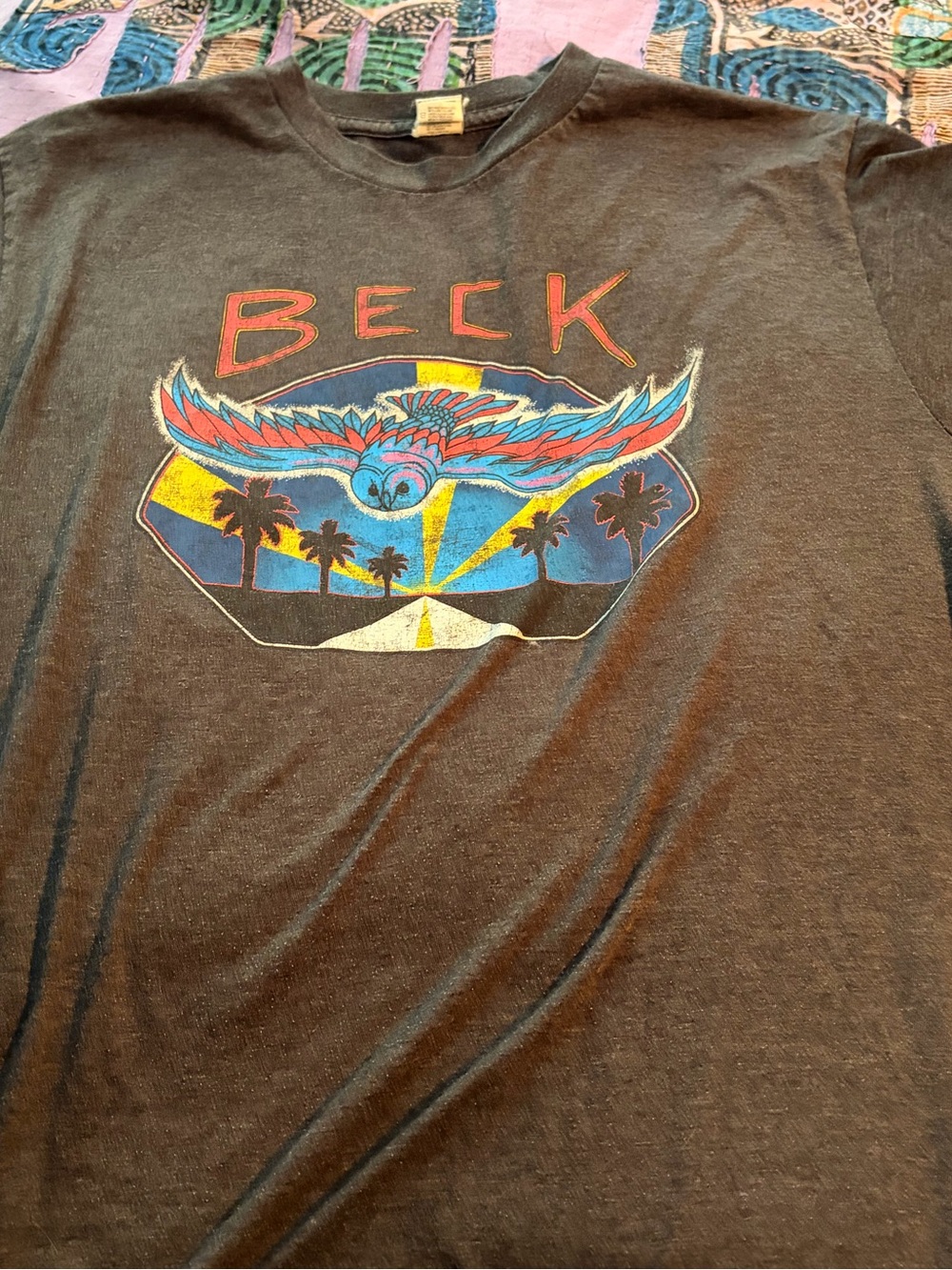 Graphic Beck Concert Short Sleeve Tee - Charcoal unisex M